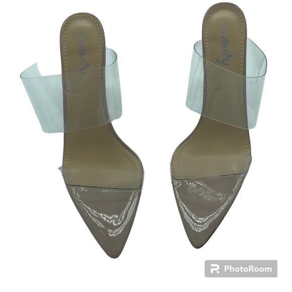 VIVIANLY Clear Point Toe Mule Sandals  | Size 11 - Picture 4 of 5